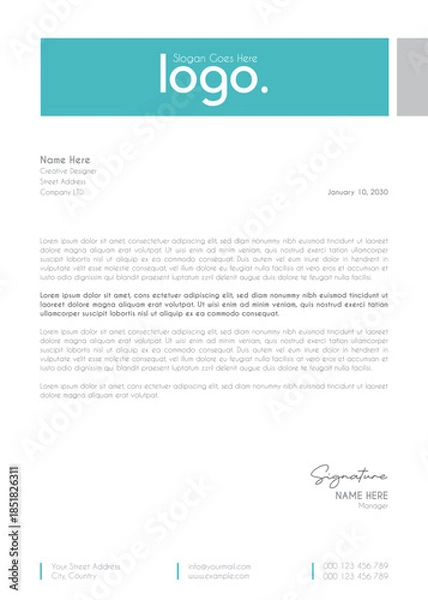 Obraz Creative Clean Corporate Letter Head Template