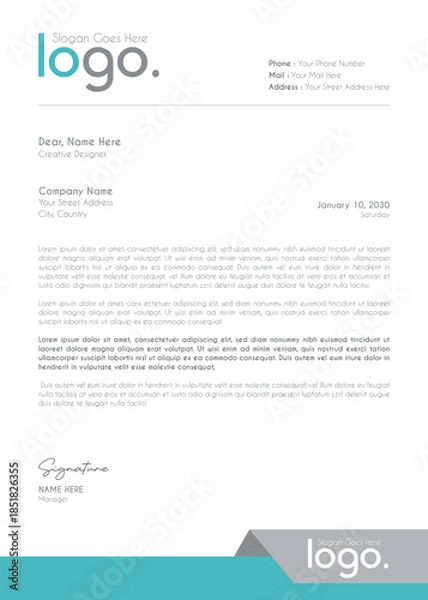 Obraz Creative Clean Corporate Letter Head Template