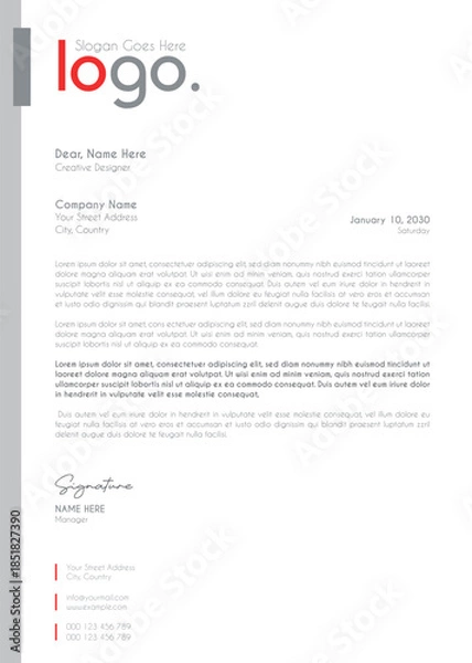 Obraz Creative Clean Corporate Letter Head Template