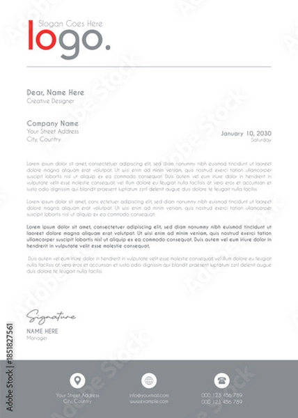 Obraz Creative Clean Corporate Letter Head Template