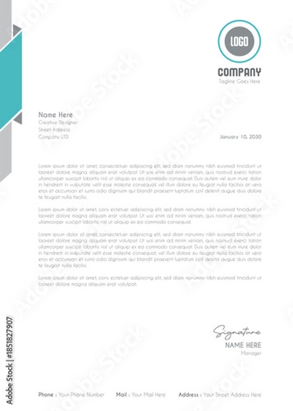 Obraz Creative Clean Corporate Letter Head Template