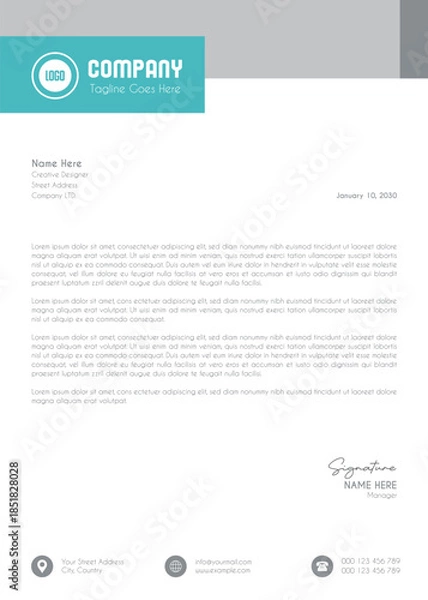 Obraz Creative Clean Corporate Letter Head Template