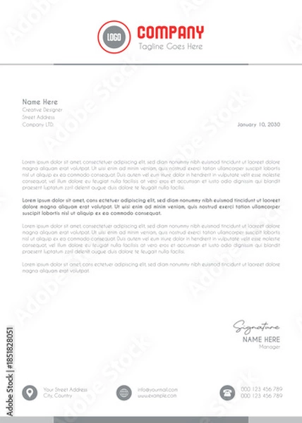 Obraz Creative Clean Corporate Letter Head Template