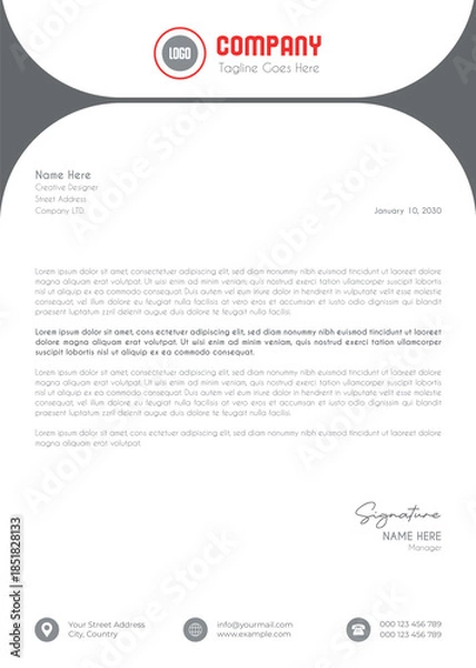 Obraz Creative Clean Corporate Letter Head Template