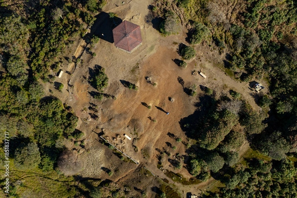 Obraz 小倉山展望台（ドローンによる空撮）