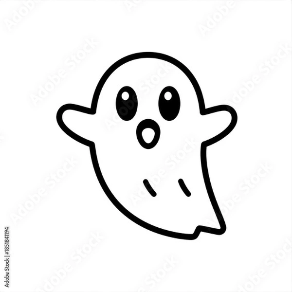 Fototapeta Cute ghost illustration