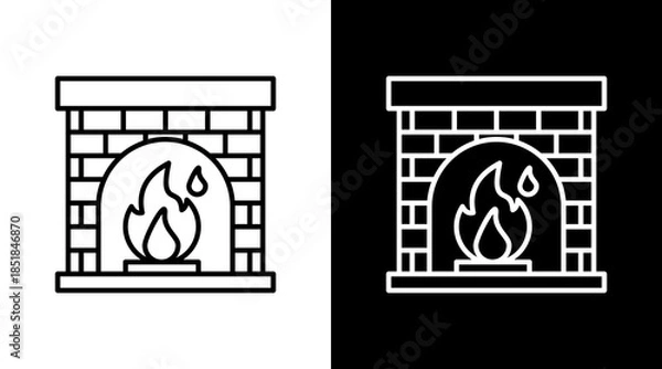 Obraz Fireplace Icon