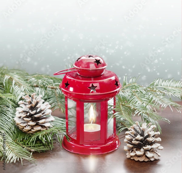 Obraz Red christmas lantern
