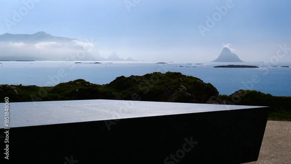 Fototapeta Seascape from Kleivodden rest area, Andoya Norway