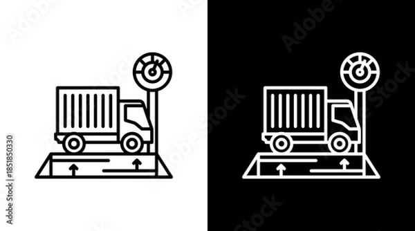 Obraz Truck Scale Icon