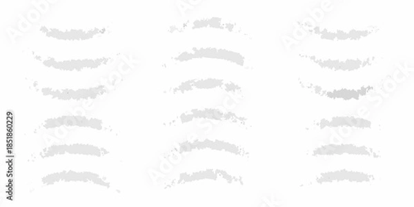 Obraz A collection of fluffy wispy cloud shapes scattered across a white background