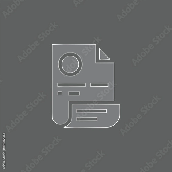 Obraz Document File Paper Icon Line Style