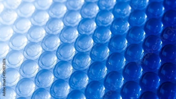 Fototapeta Abstract Blue Gel Beads Macro Background Keywords: gel beads, water beads, hydrogel, macro