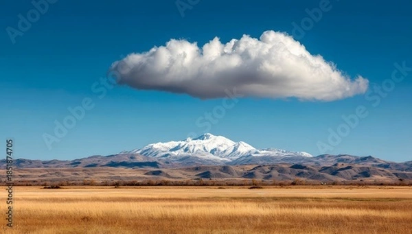 Obraz Lone Cloud Over Mountain Range