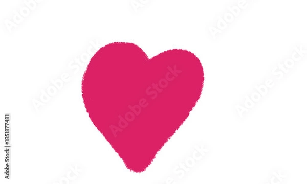 Obraz red heart on white background