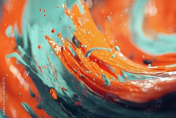 Obraz Vibrant Abstract Paint Swirl