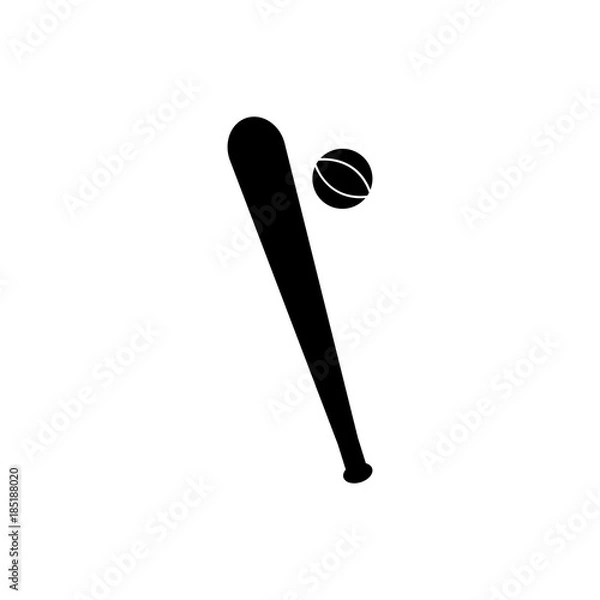 Fototapeta bit and ball icon. Children toys Icon. Premium quality graphic design. Signs, symbols collection, simple icon for websites, web design, mobile app