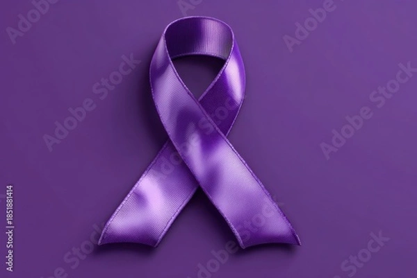 Obraz Epilepsy Awareness Purple Ribbon