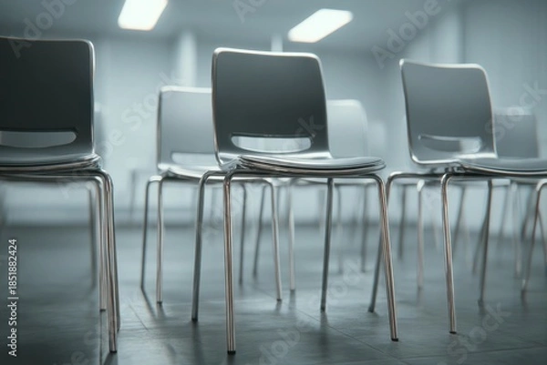 Obraz empty chairs in pandemic room