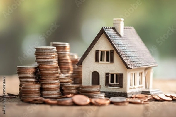 Obraz Saving for a house concept