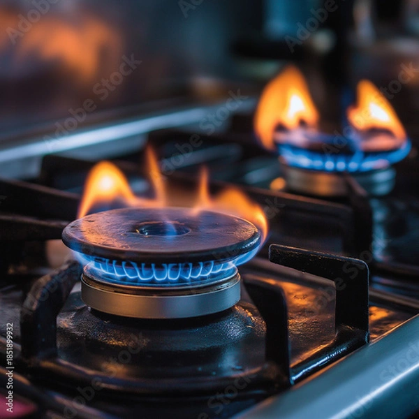 Obraz burning gas stove