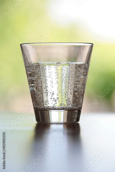 Fototapeta glass of sparkling water