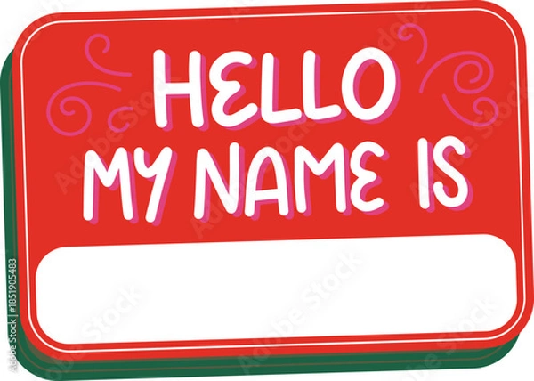 Fototapeta Name Tag Template – Minimal and Professional Identification
