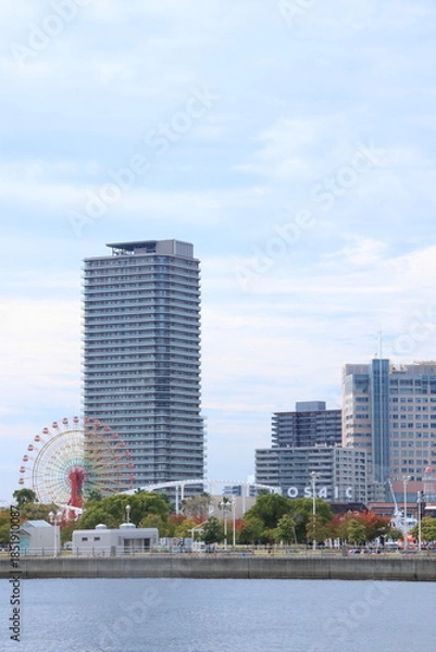 Obraz 神戸港新港第一突堤から見たハーバーランド方面の風景