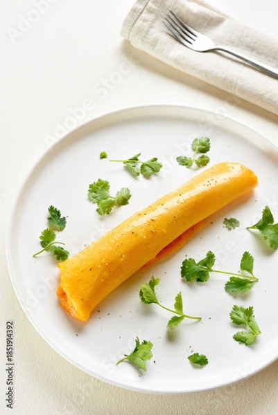 Obraz French omelette with cheese