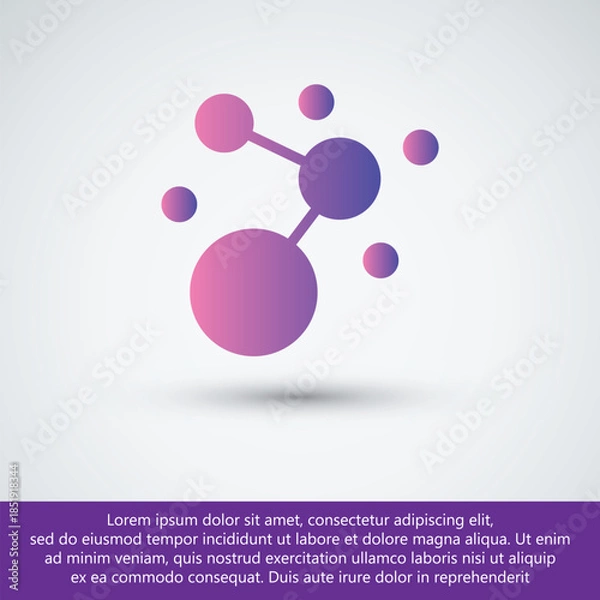 Obraz Abstract Molecule Connection Logo for Science and Technology