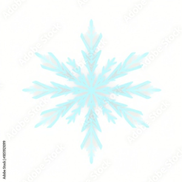 Fototapeta snowflake on white background