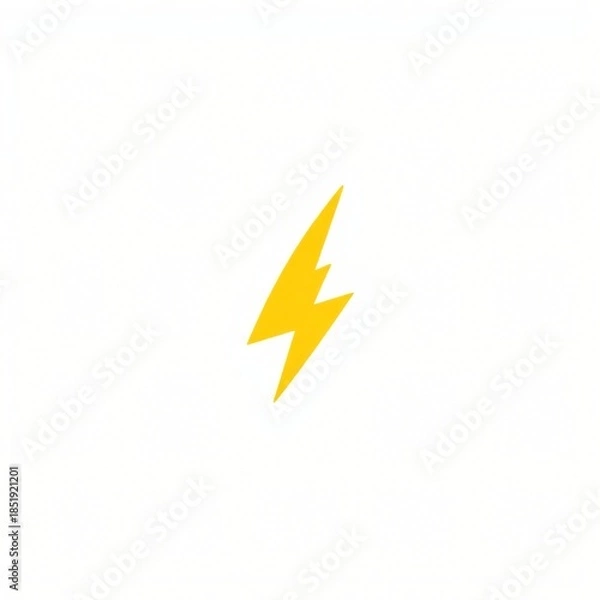 Fototapeta lightning bolt isolated on white background