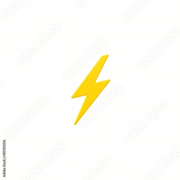 Fototapeta lightning bolt isolated on white background