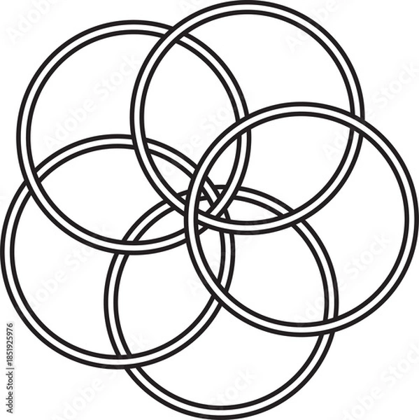 Obraz Set of various overlapping elements. Geometric design