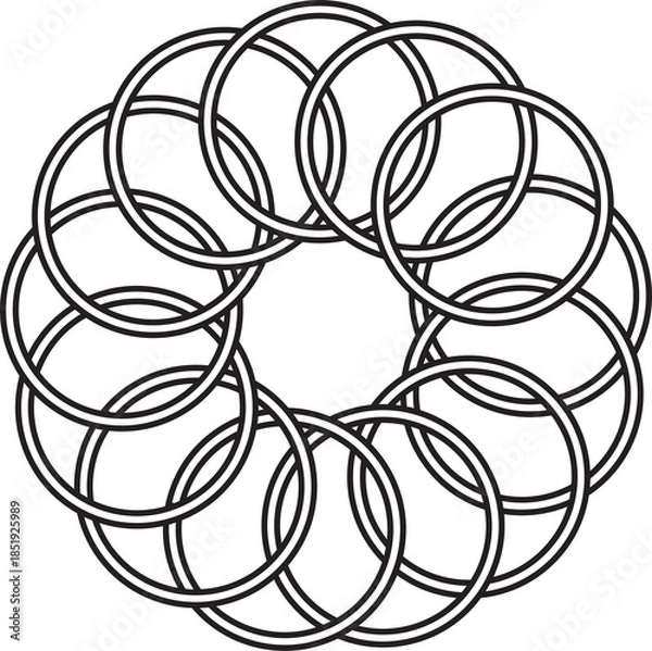 Obraz Set of various overlapping elements. Geometric design