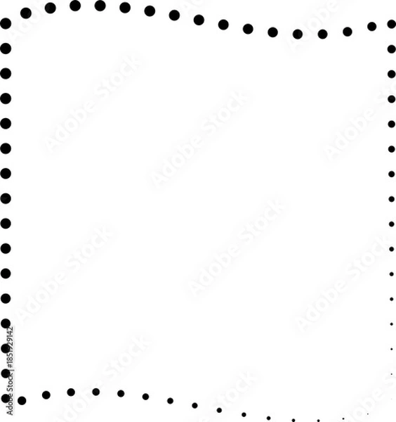 Obraz Square dotted line set. Geometric shapes