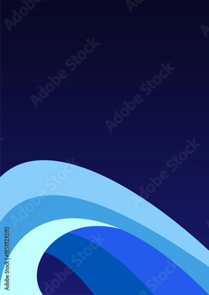 Obraz Abstract blue background with waves