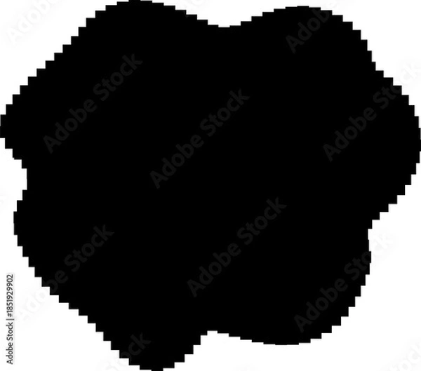 Obraz Pixel circles icon. Geometric shape set