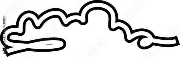 Obraz Cloud bold line. Element design