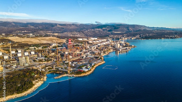 Obraz Rijeka Refinery Coastal Panorama