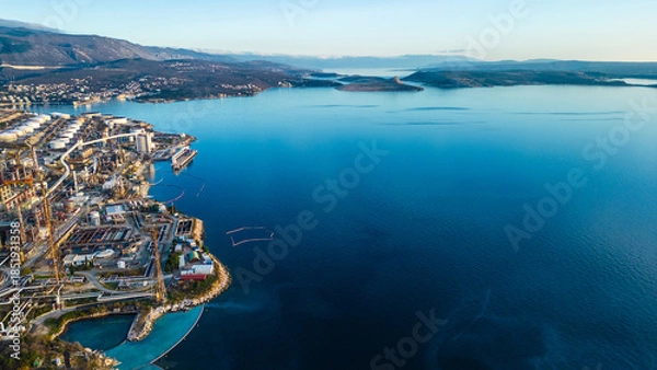 Obraz Adriatic Refinery & Coastline