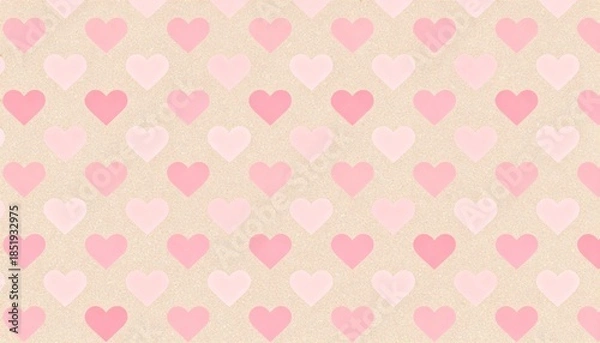 Obraz pink seamless pattern with hearts