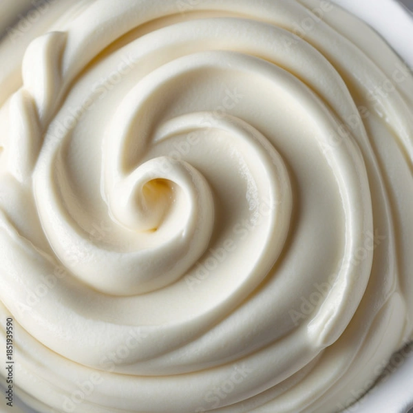 Fototapeta White yogurt texture. Healthy breakfast meal 