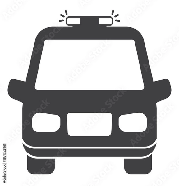 Fototapeta emergency ambulance car icon