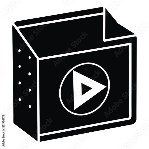 Obraz video file vector illustration on white background