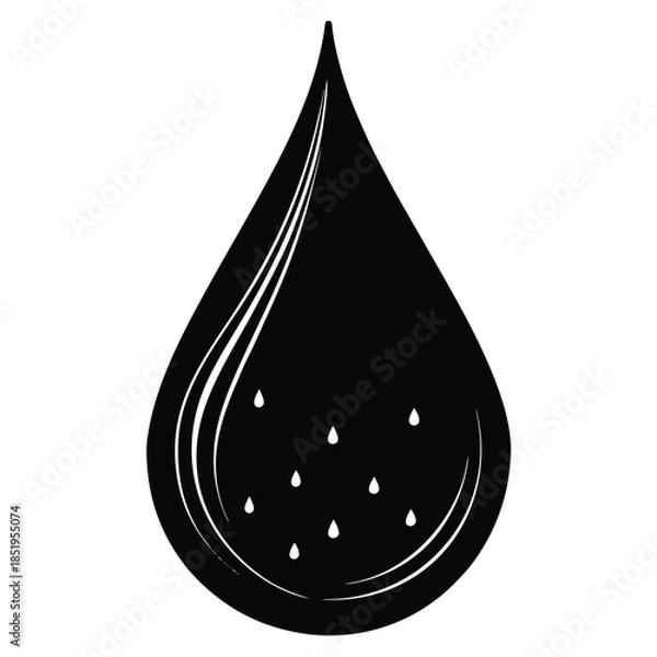 Obraz water drop vector illustration on white background