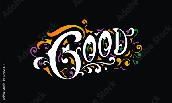 Obraz GOOD lettering custom style design