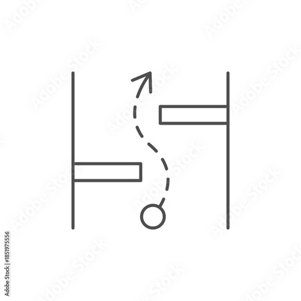 Obraz Strategy scheme line outline icon