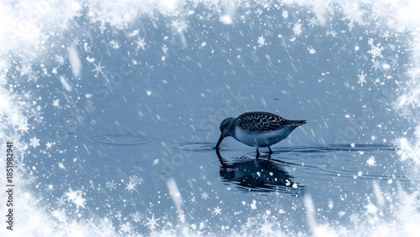 Fototapeta bird in the water