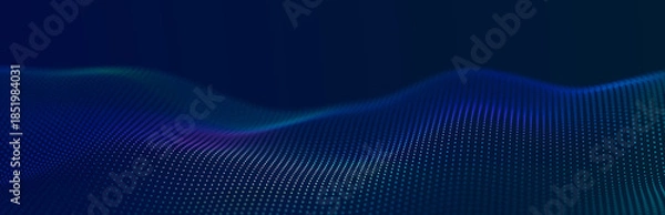 Fototapeta Technology background. Honeycomb concept. Big data. Hexagonal space with connected dots and lines. 3d